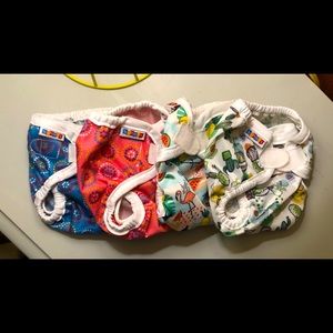 4 NEWBORN Bummis Super Whisper Wrap Diaper Covers